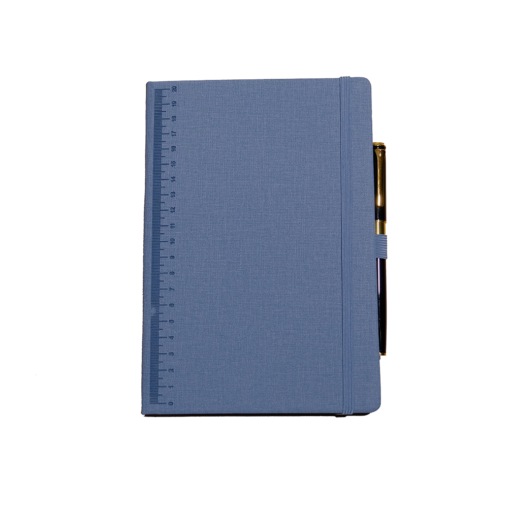 PU Hardcover -Notizbuch mit Gurten mit Stift